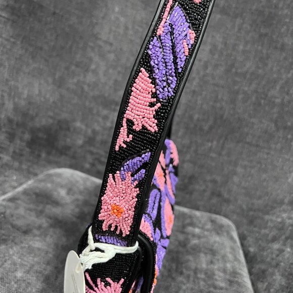 Staud Tommy Beaded Floral Shoulder Bag Quartz Acid - Picture 9 of 15